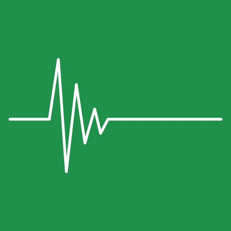 ECG line vector