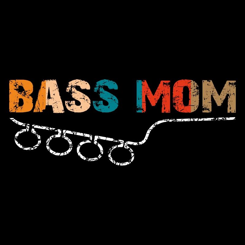 Maman joue de la basse avec une clef de basse vintage