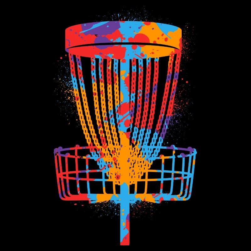 Bunter Discgolf Korb Disc Golf Sport Discgolfer