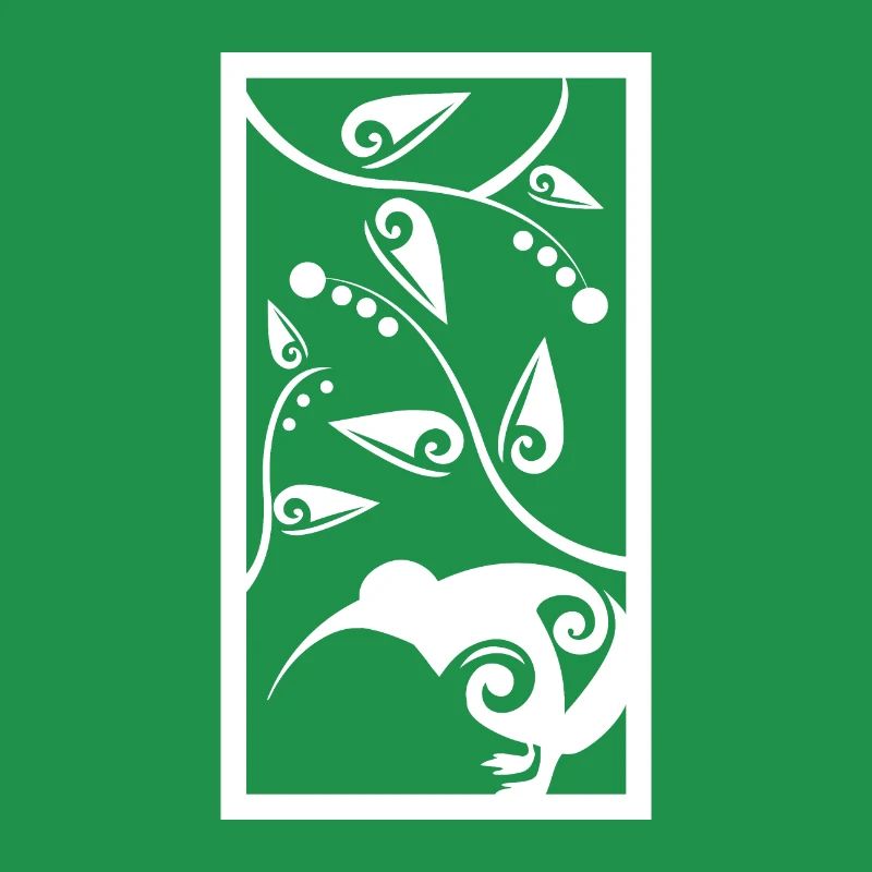 Maori Koru Kiwi Pattern Polynesia Tribal Tattoo