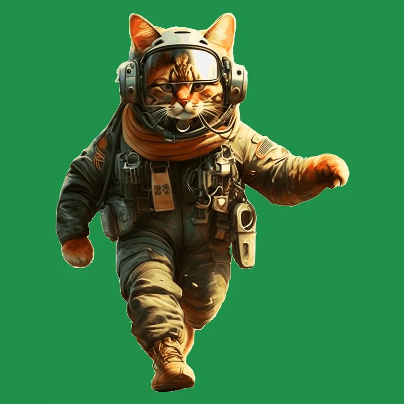 Katze oder Kater dient als Held in der Armee