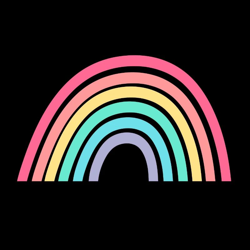 Rainbow in pastel