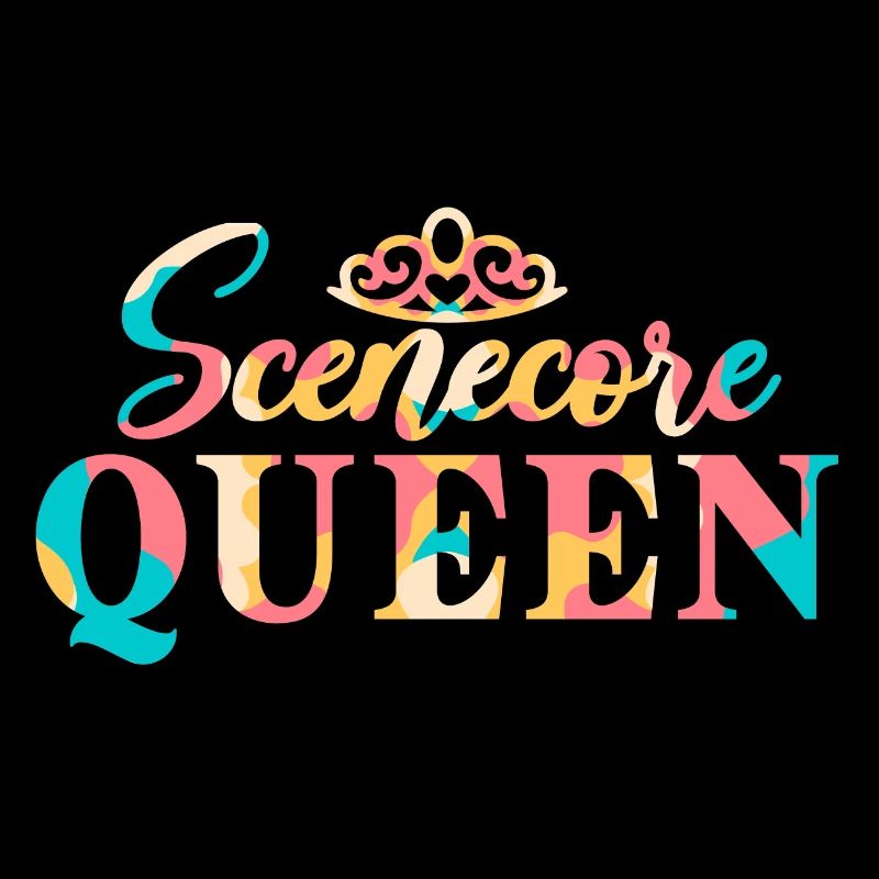 Scenecore Queen Emo Goth Girl Rainbowcore