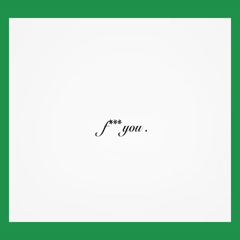 Bold Censored Profanity Statement Design