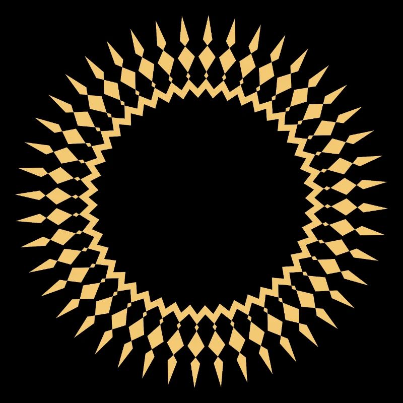 Radiant sun frame geometric