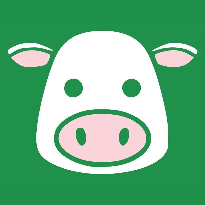 Cute Cow Head Face Comic Vector