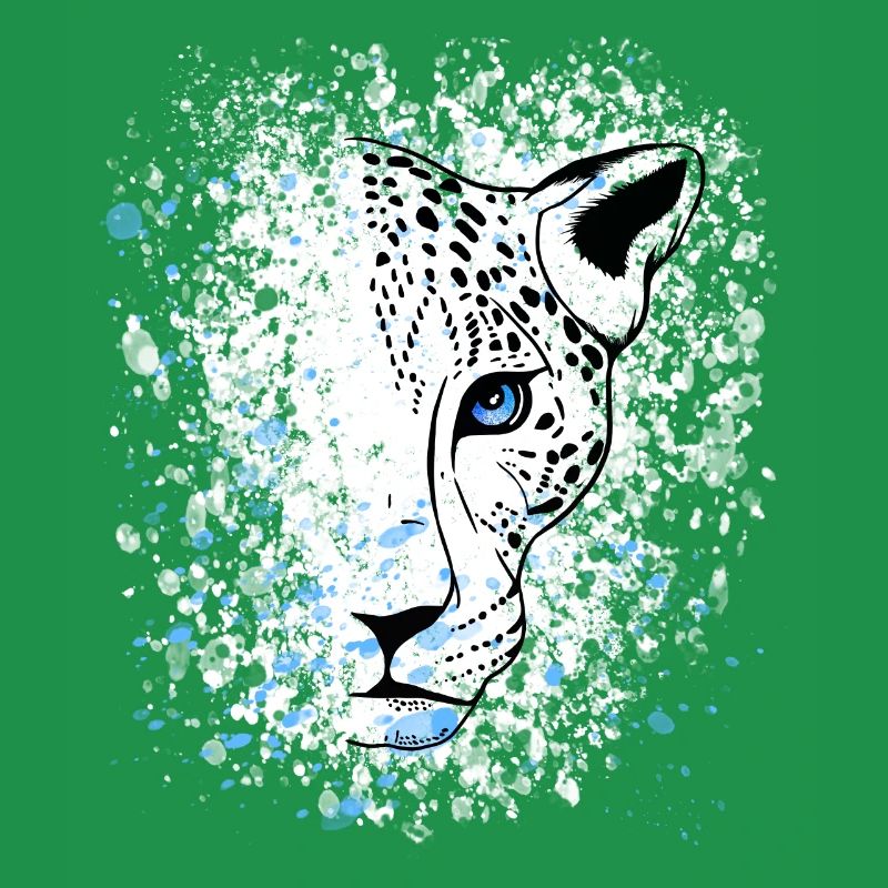 Snow Leopard Blue Eyes Cool