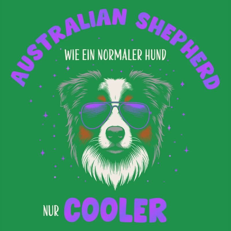 Aussie - comme un chien normal, mais violet plus froid