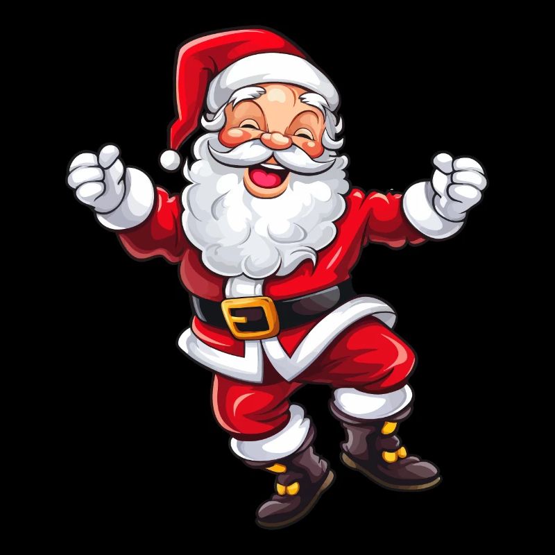 Fröhlicher lachender Weihnachtsmann mit Bart