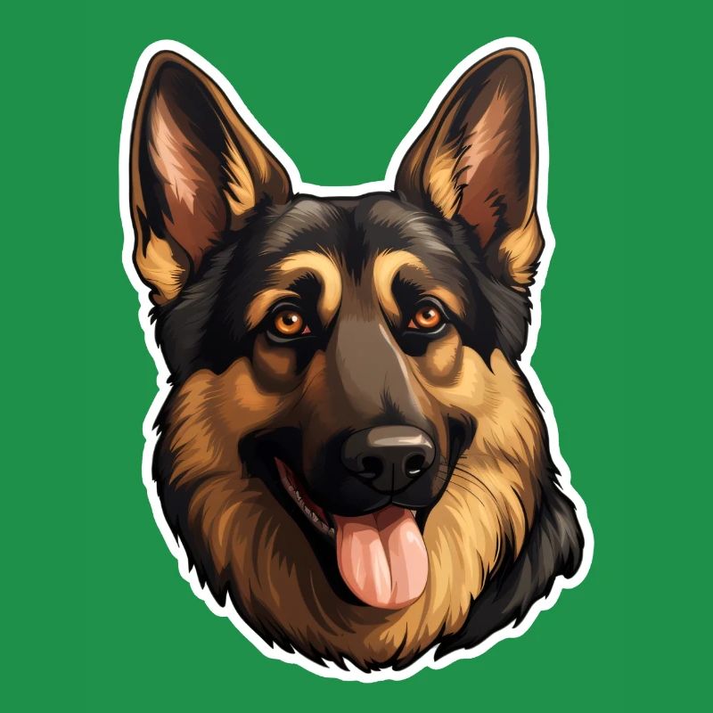 German Shepherd Head