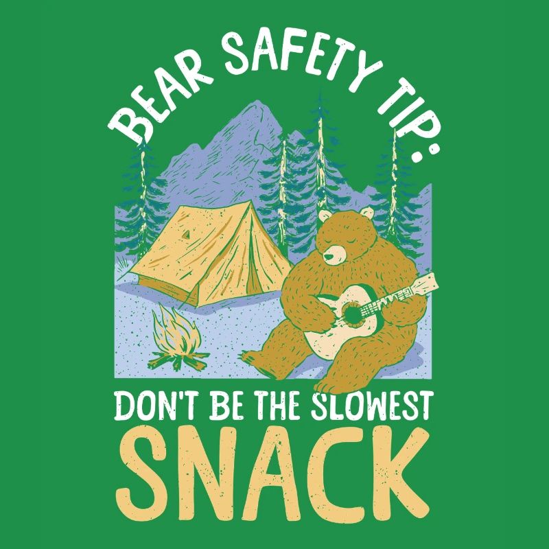 Camping Bear Attack Tip Randonnée Camper