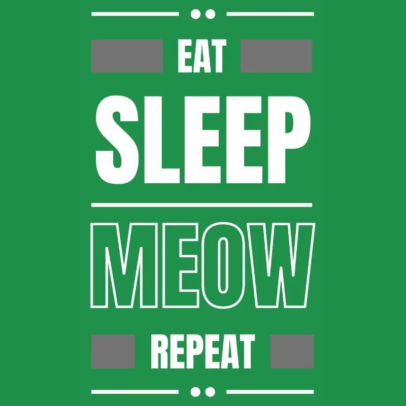 eat sleep meow cat repeat geschenk idee katze