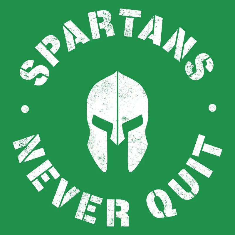 Spartans never quit white