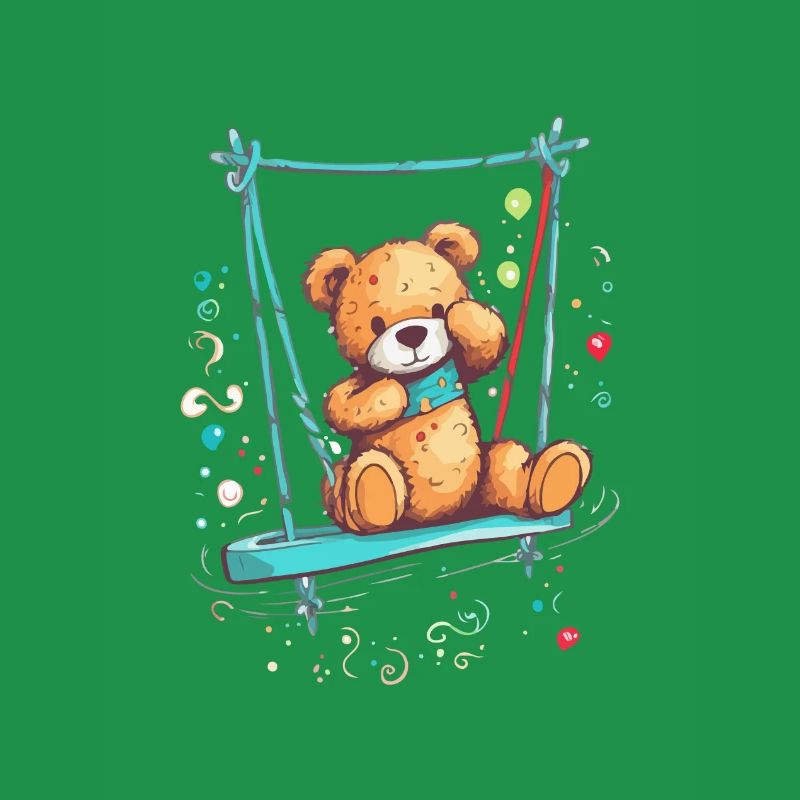 Teddy on his swing