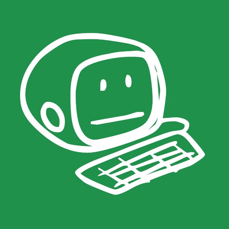 Computer Smiley Face (White)