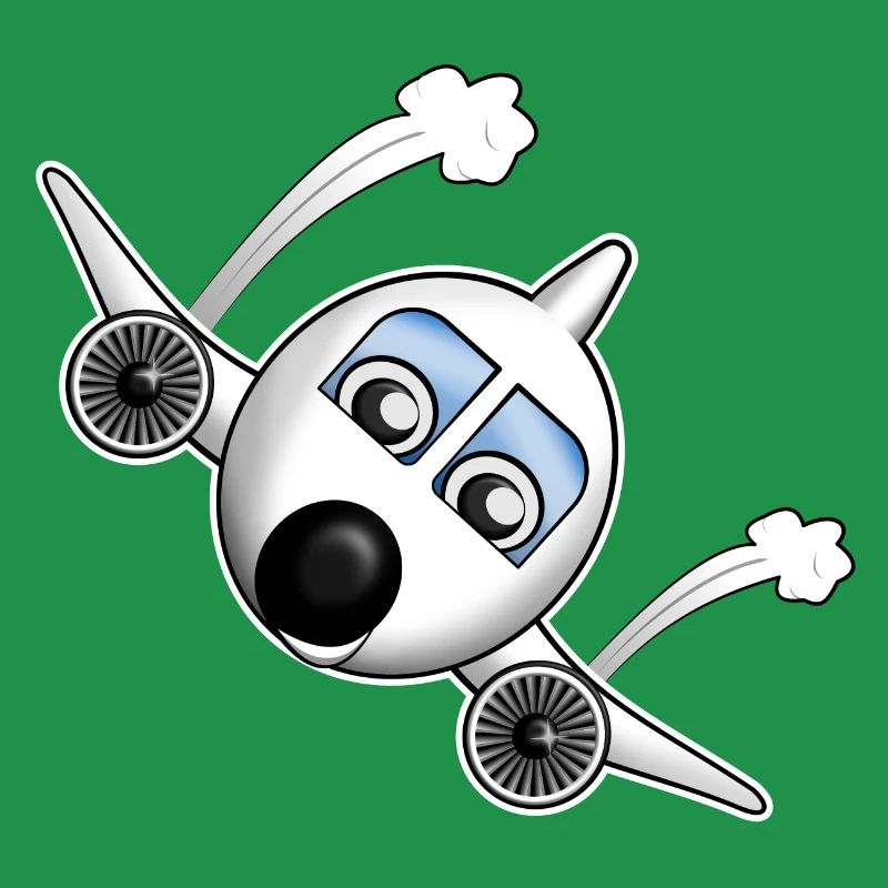 Flugzeug mit Gesicht