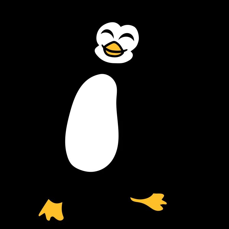 pingouin dansant heureux heureux oiseau sautant
