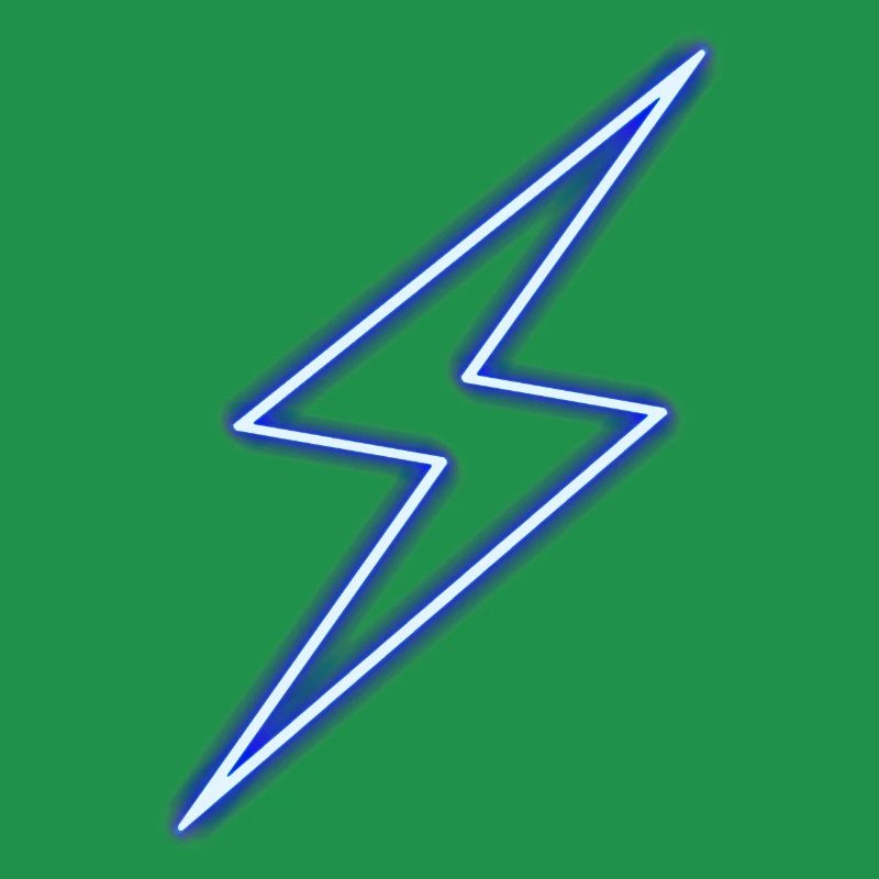 Neon Lightning Bolt