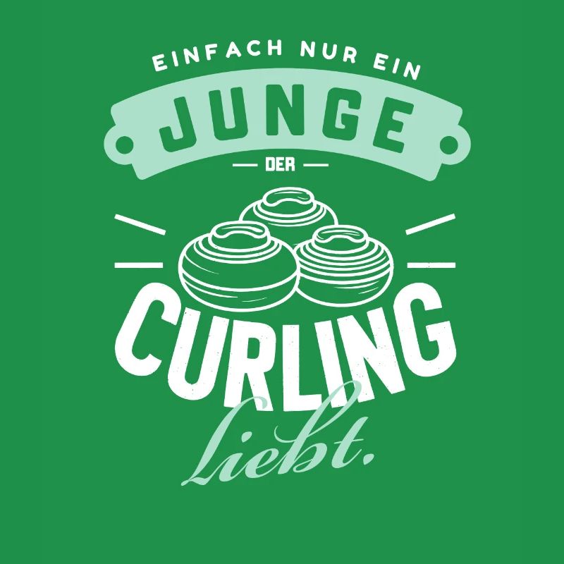 Junge, der Curling liebt