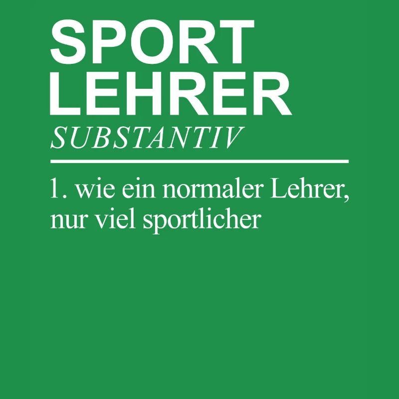 Sport Lehrer Lehrer Definition Geschenk