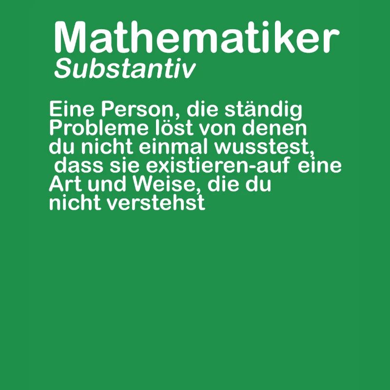 Mathematiker Definition Mathematik Geschenk