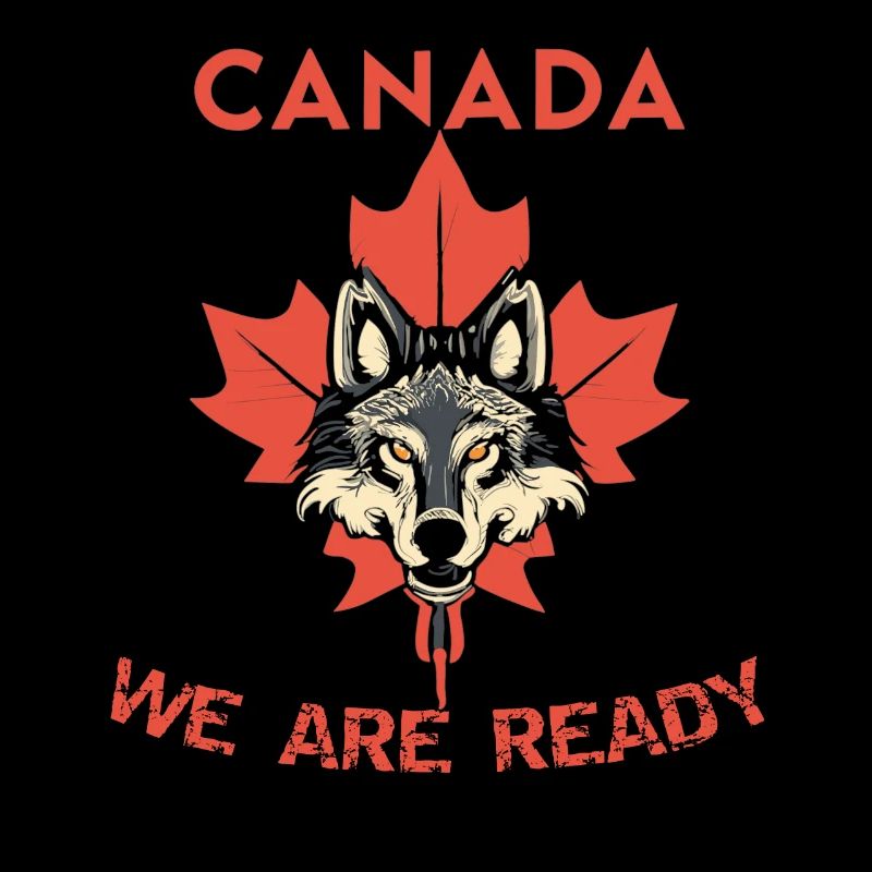 Canada Wolf Maple Leaf