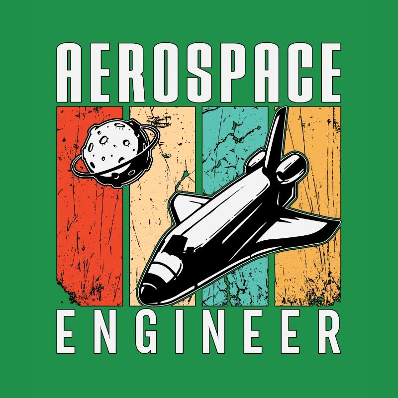 Aerospace Engineer Rocket Space Engineering Retro