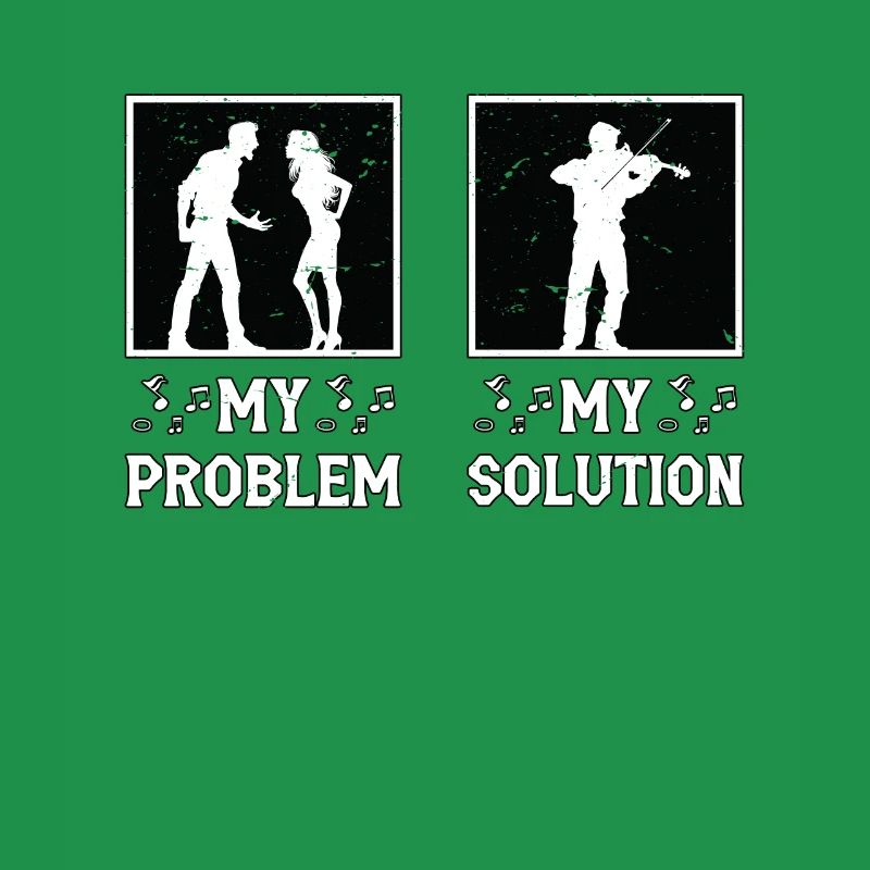 Fiddle Player My Problem My Solution Pictogram Dad