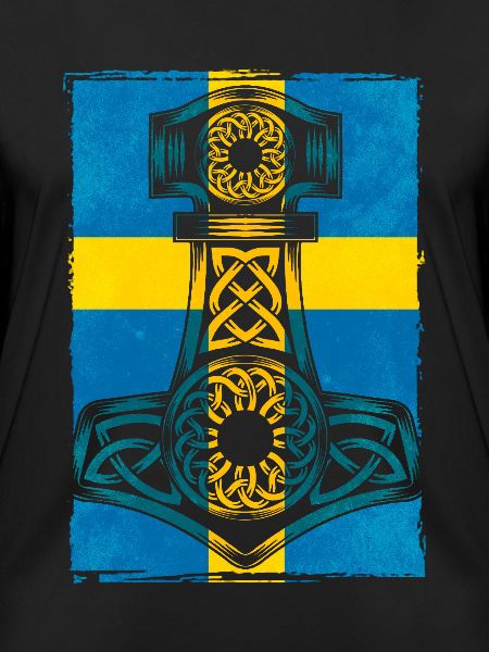 Sverige Svensk flag Thor Hammer Viking