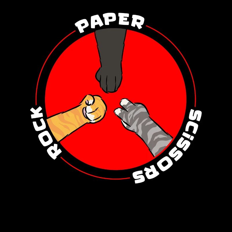 Pierre Papier Ciseaux Jeu De Main Drôle Chat Enfants