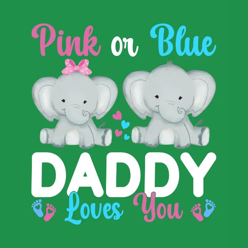 Pink Oder Blue Daddy Liebt Dich Geschlecht