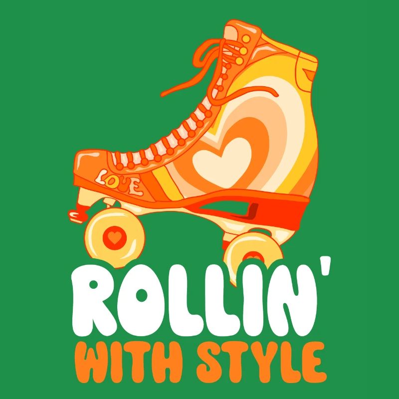 Rollerskates Funny 80er Roller Disco Skating