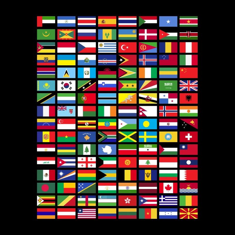 Tous les pays Drapeaux du monde 287 Drapeau