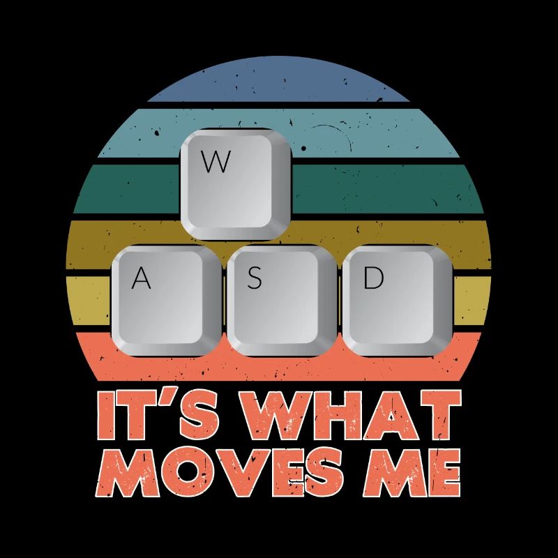 PC Video Gamer Computer Nerd Gaming WASD