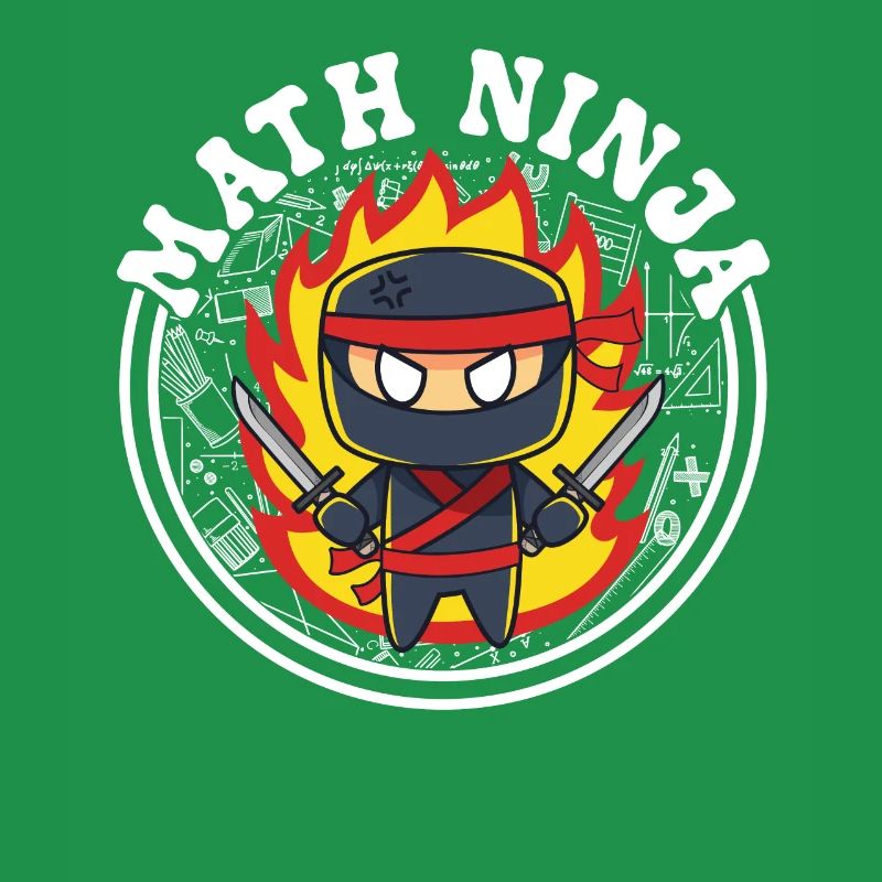 Funny Math Ninja Mathematics Geek Numbers