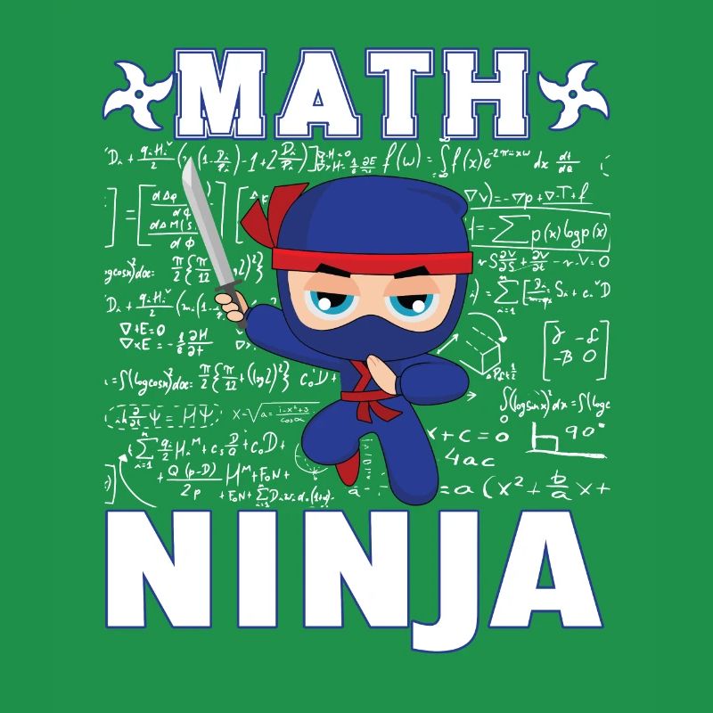 Funny Math Ninja Mathematics Geek Numbers