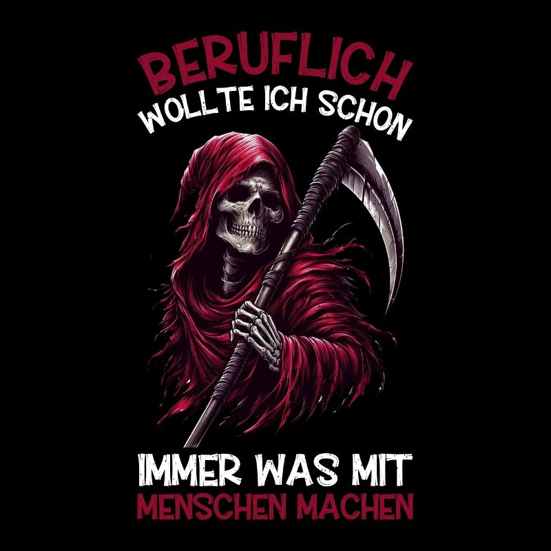 Sarkastischer Sensenmann Schwarzer Humor Dunkler