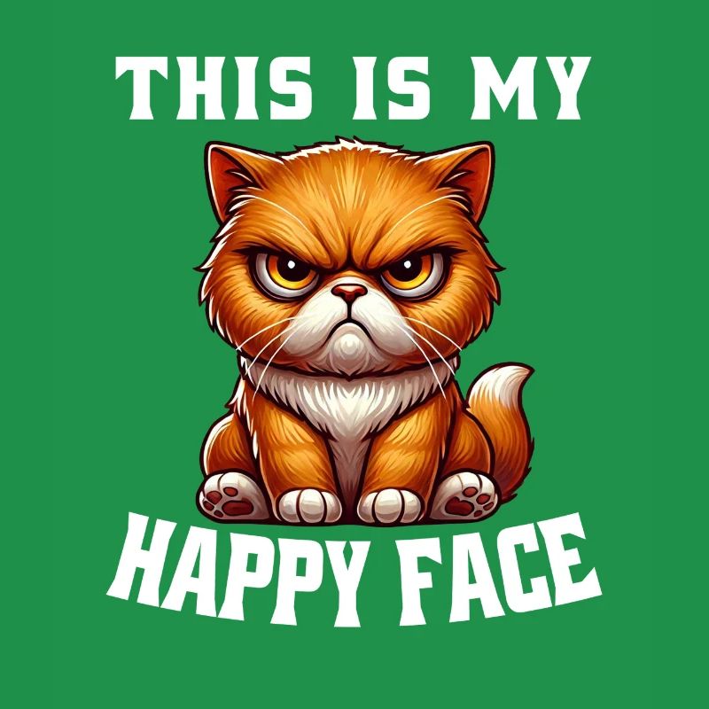 C’est mon visage heureux les chats