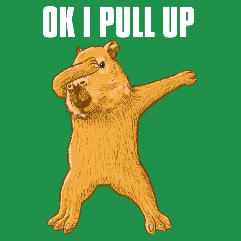 Dabbing Capybara Pull Up meme