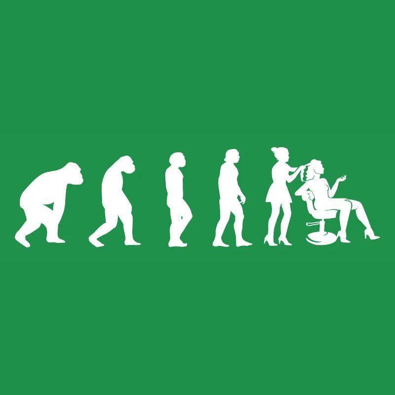 Frisöse Scheren Friseur Evolution Frau Mädchen