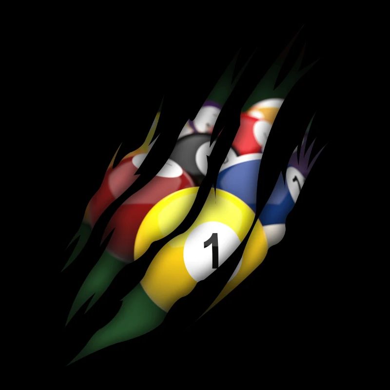 Billiards Torn Pool 8 Ball Player
