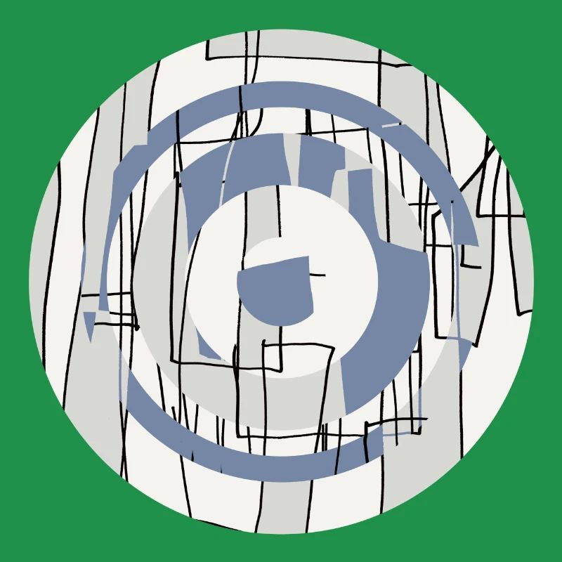 conception de cercle abstrait bleu gris 005