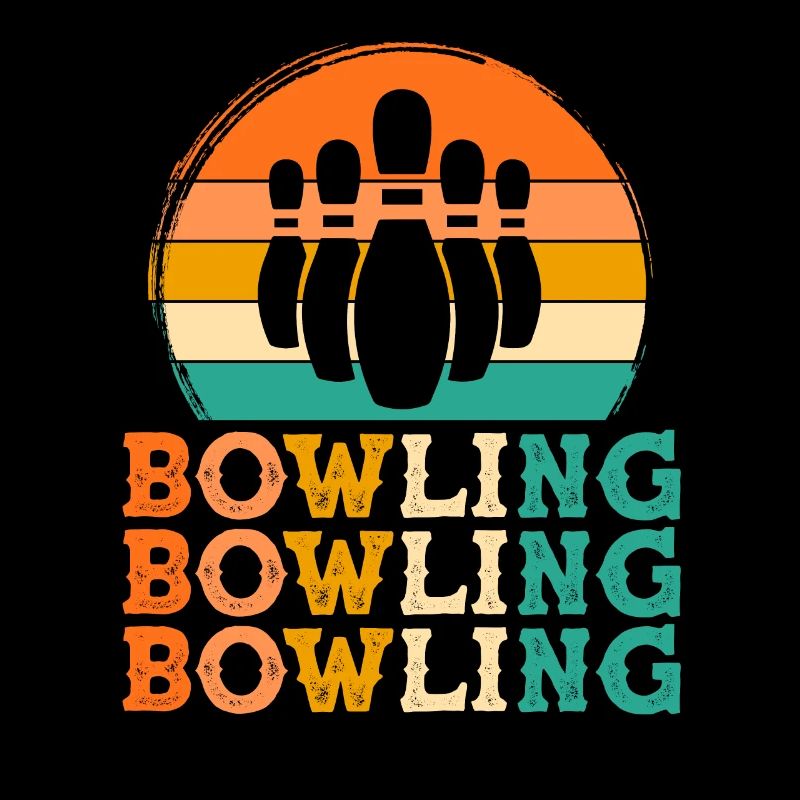 Bowling Retro Design Bowling Geschenk