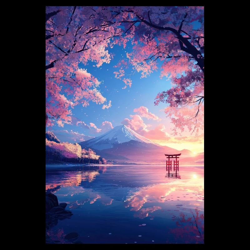 Tranquil View of Mount Fuji