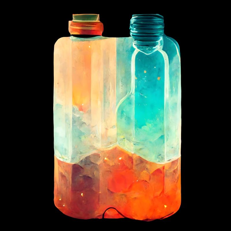Two drinking bottles Retro