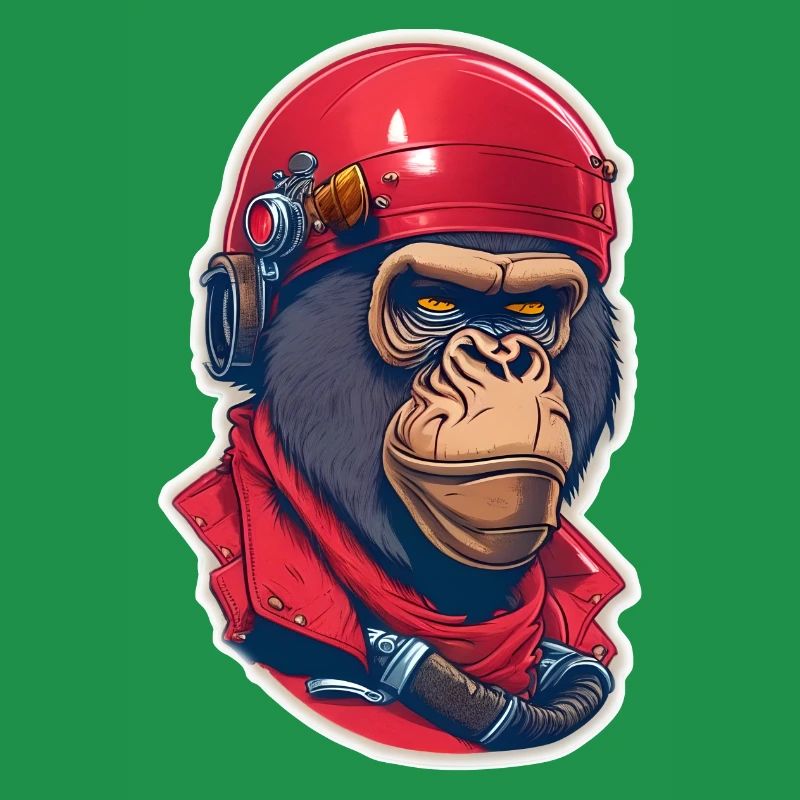Gorilla Biker-Affe