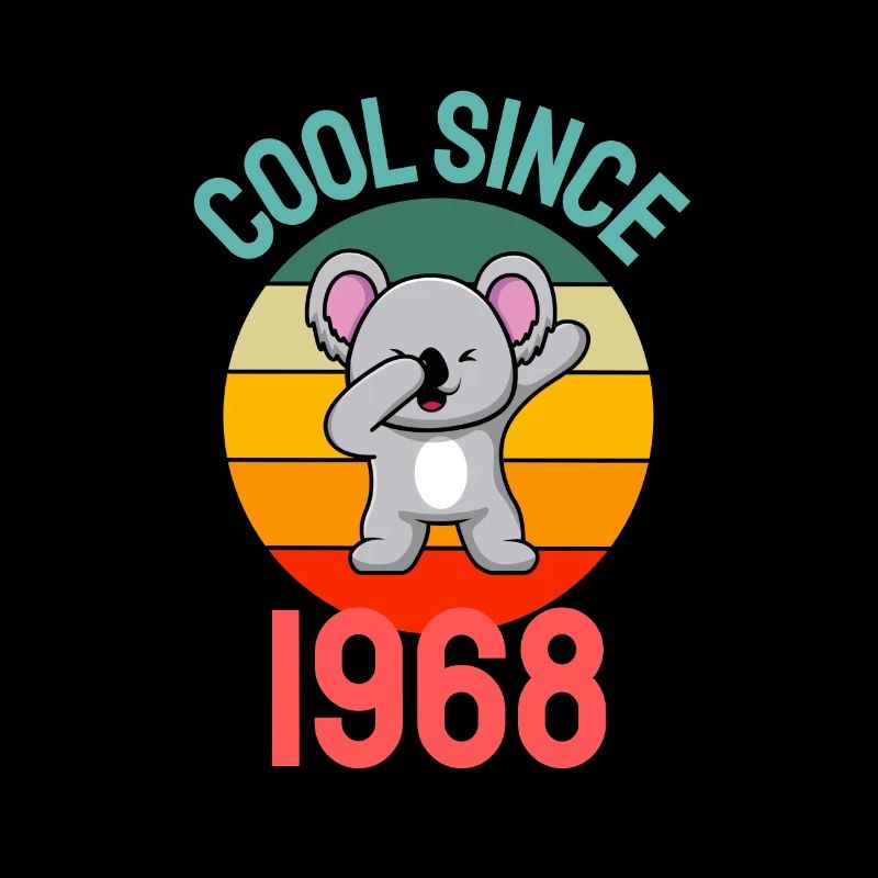 Cool seit 1968 Retro Dabbing Koala 54. Geburtstag
