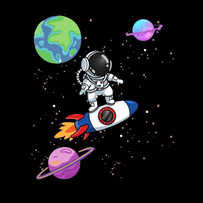 Planète Fusée Astronaute Système Solaire Spatial