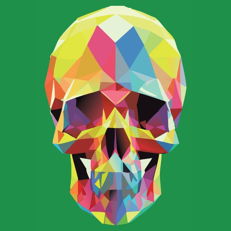 Low-Poly-Schädel
