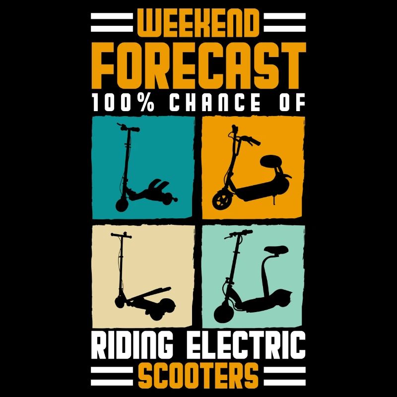 Rollerfahrer Elektrisch E-Roller Hybrid